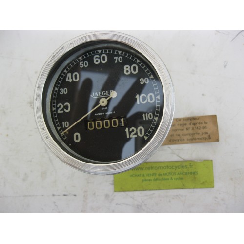 Compteur JAEGER 120 kms. N.O.S.